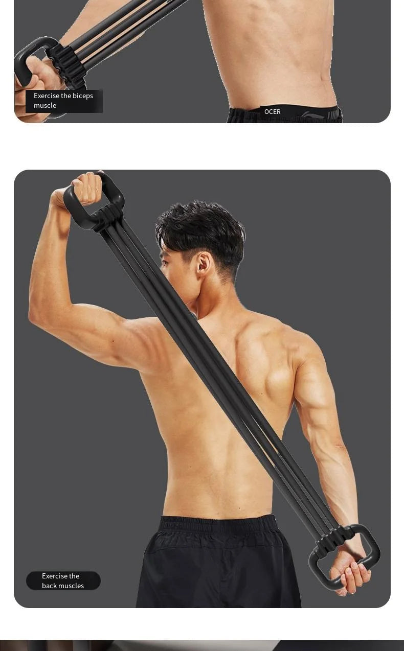 Adjustable Shoulder, Back, and Chest Muscle Trainer with Multi Functional Fitness High Elasticity Arm Stretching Elastic Rope