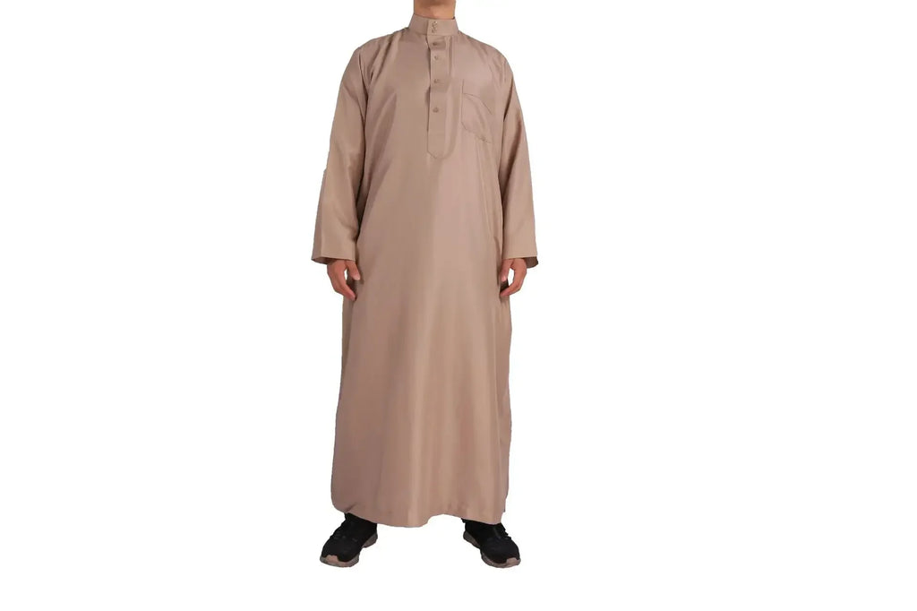 Islamic Clothing Men Solid Long Sleeve Loose Muslim Male Saudi Arabia Pakistan Kurta Muslim Costumes Muslim Dress Kaftan Thobe