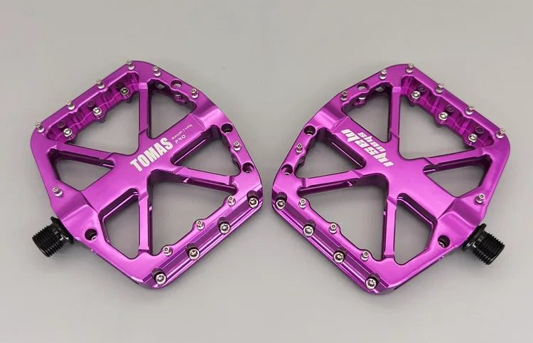 2024 new wide polished bicycle pedals Road Bicycle 3 Bearings Pedal  Mountain Bike Cycling Anti-slip Pedal