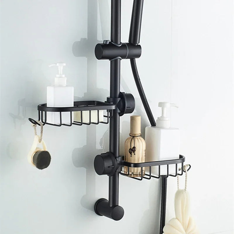 Kitchen Space Aluminum Sink Drain Rack Sponge Storage Faucet Holder Soap Drainer Shelf Basket Organizer Bathroom Accessories
