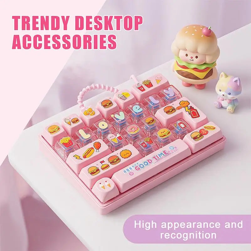 Purple Fidget Keyboard Toy With Cute Animal Patterns And Smooth Touch Perfect For Home Leisure Office Stress Relief