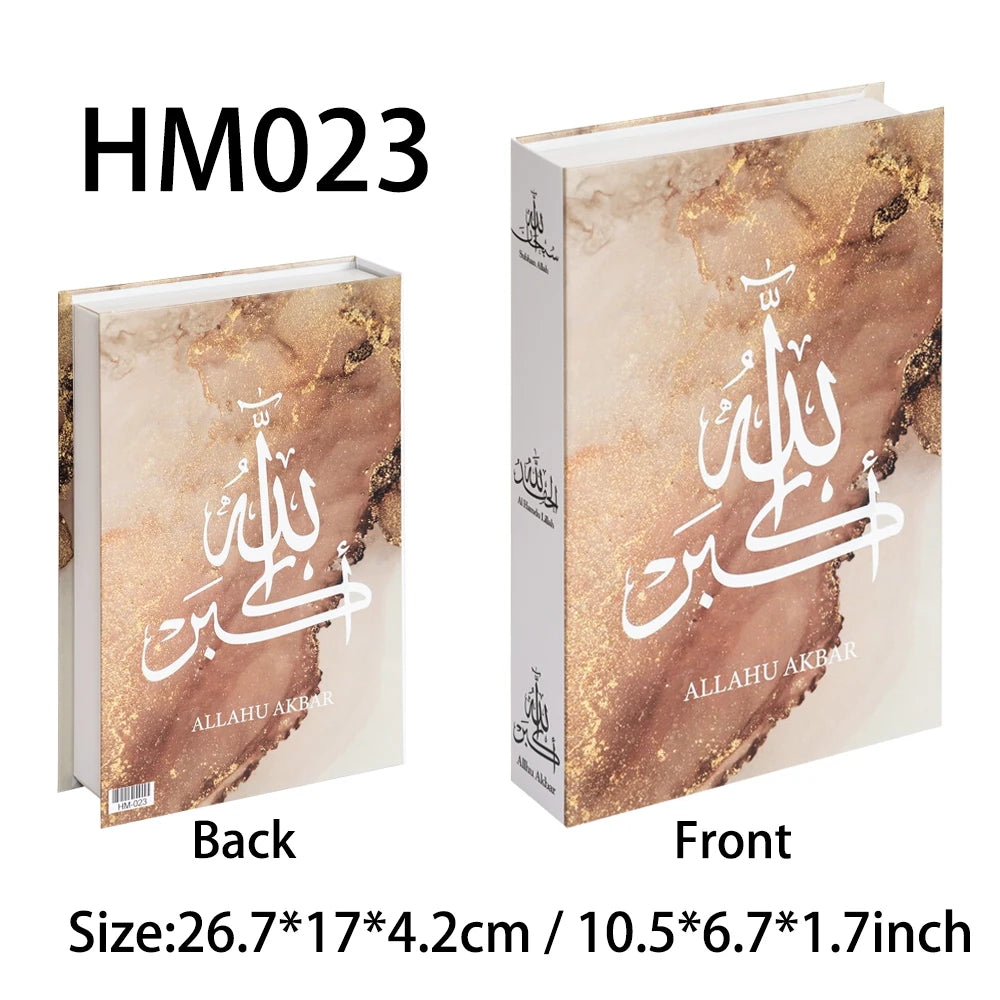 Islamic Luxury Fake Book Decorative Books Storage Box Coffee Table Interior Decoration Kaaba Mosque Muslims Bedroom Home Decor