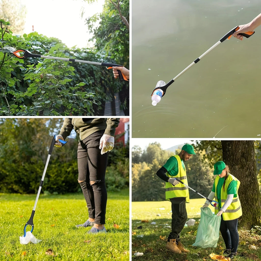 Long handle foldable garbage clip, multifunctional environmental sanitation garbage collector, compact and portable sanitary gar