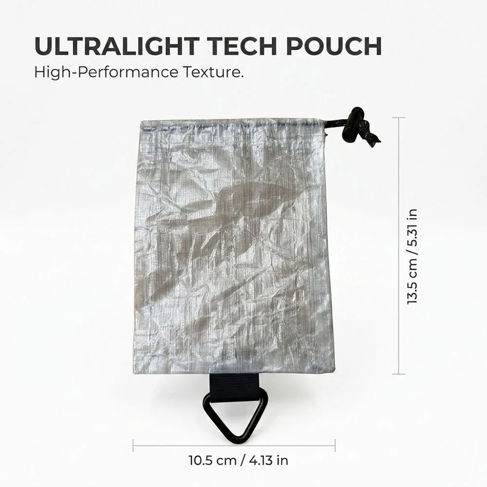 2-in-1 Camping Lantern Shade Ultralight DCF Storage Bag Transparent EDC Organizer Multi-functional Lamp Diffuser Outdoor Hiking