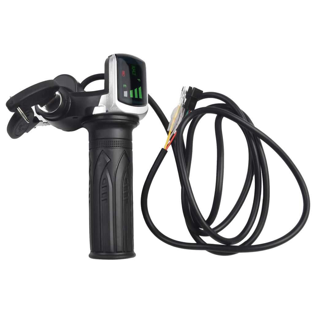 36/48V E-Bike Throttle Accelerator Electric Scooter Grip Handlebar With LED Display Electric Bicycle Accessories