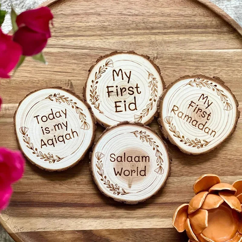 Islamic Muslim Birth Announcement Milestone Salam World First Eid 1st Ramadan Kareem Aqiqah Photo Prop baby shower boy girl gift