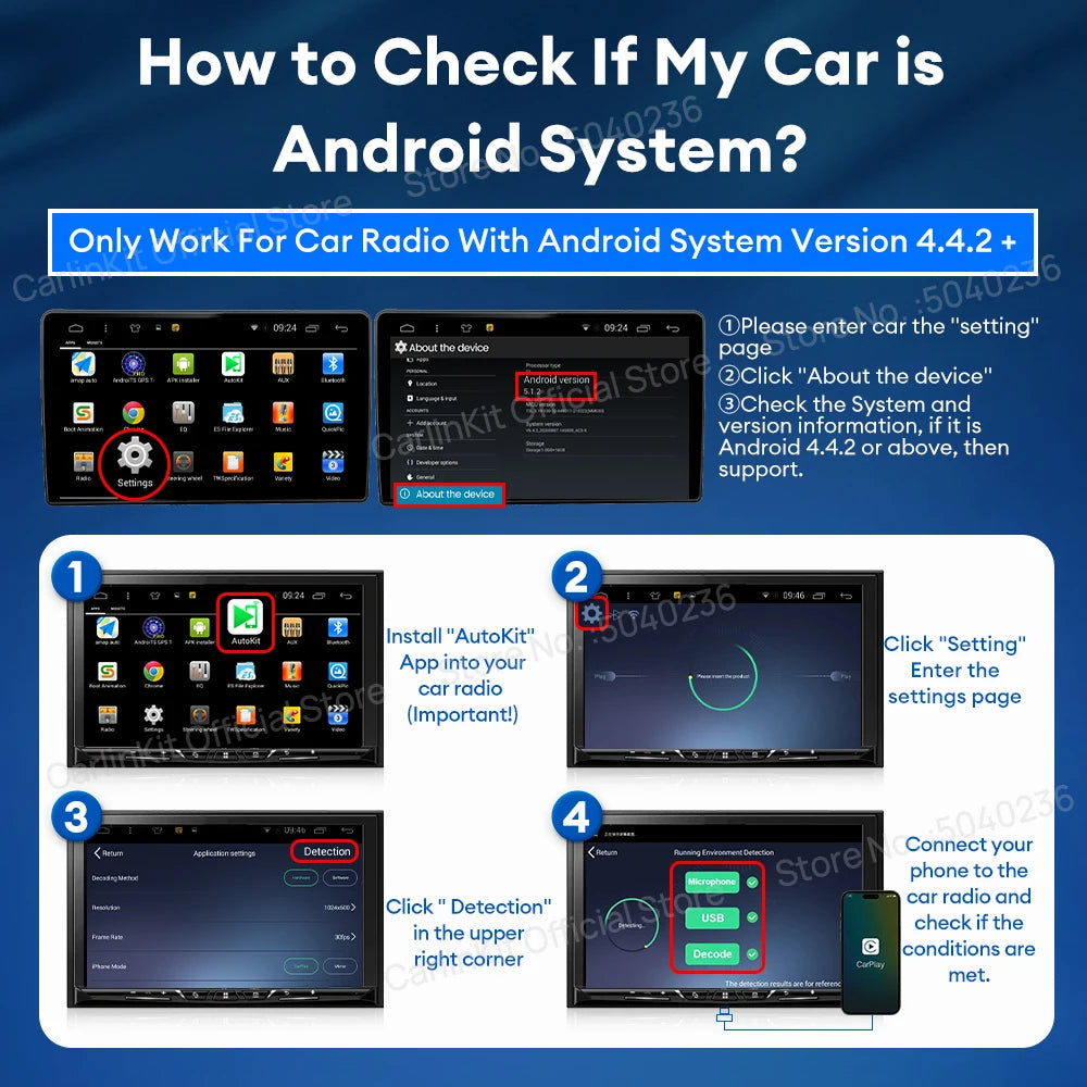 CarlinKit CCPA Wireless CarPlay Für Android Auto Radio Drahtlose Android Auto Drahtlose Auto Connect Mirrorlink Smart USB Adapter