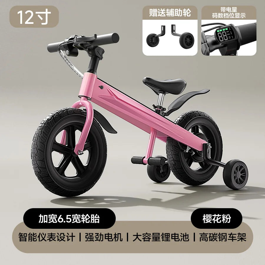 2026 Kids Electric Balance Bike Adjustable Speed Children Bicycle Ride On Training Scooter for Boys Girls New Style Pedal