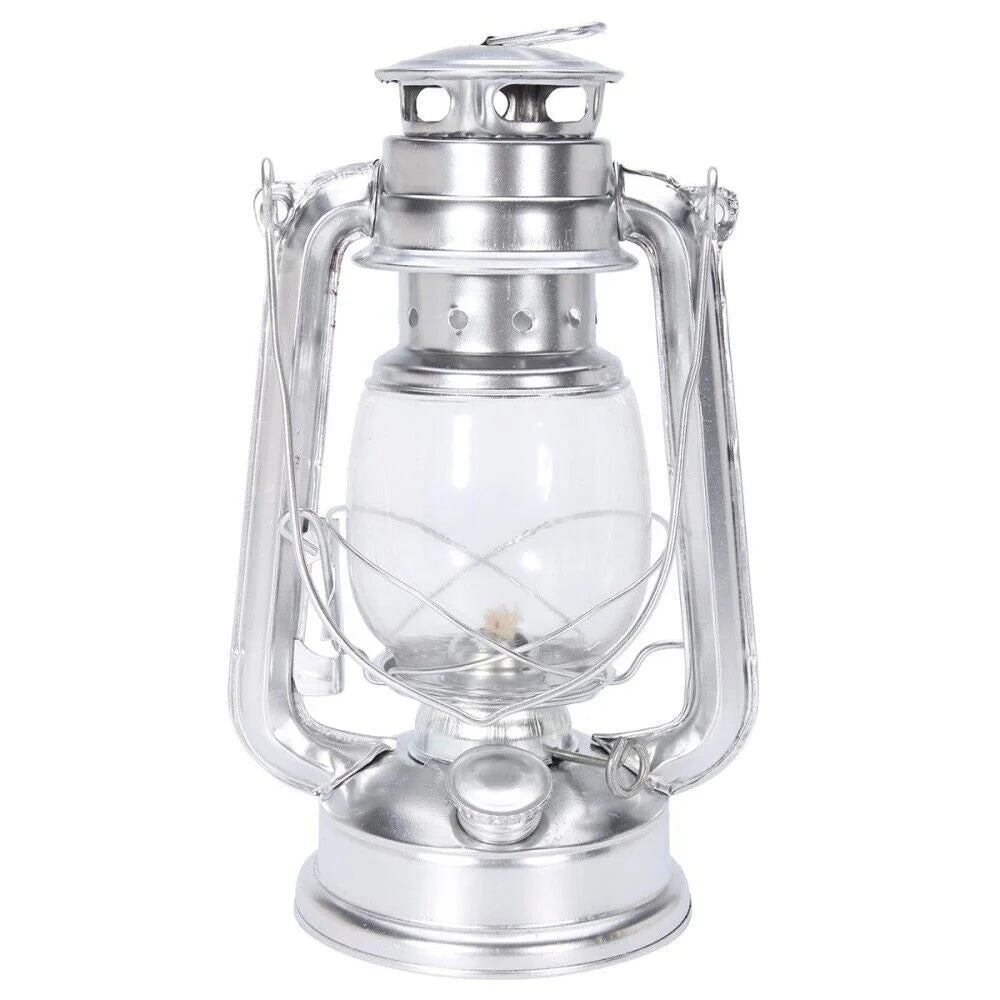 19/25cm Retro Classic Wrought Iron Lamp Lanterns Wick Portable Lights Oil Lantern Camping Hiking Home Decor