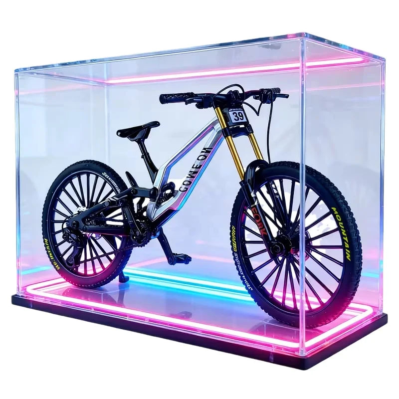 1:8 All-Terrain Mountain bicycle Die-Made Model with realistic suspension and brakes, suitable for indoor and outdoor display.