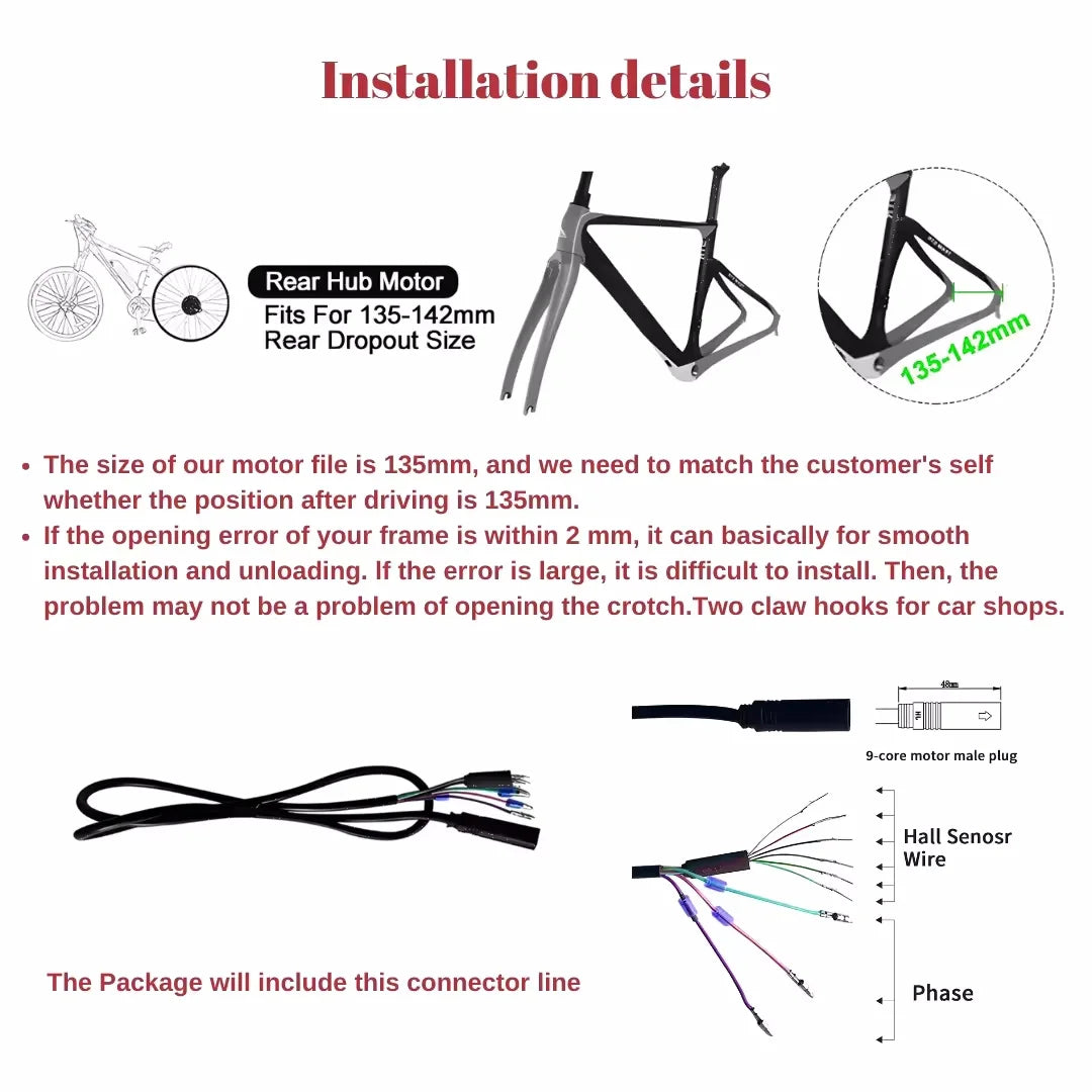Wheel Hub Motor Ebike Kit 36V 48V 250W 350W 500W Hub Motor Rear Engine Cassette Freewheel Electric Conversion Bicycle Kit