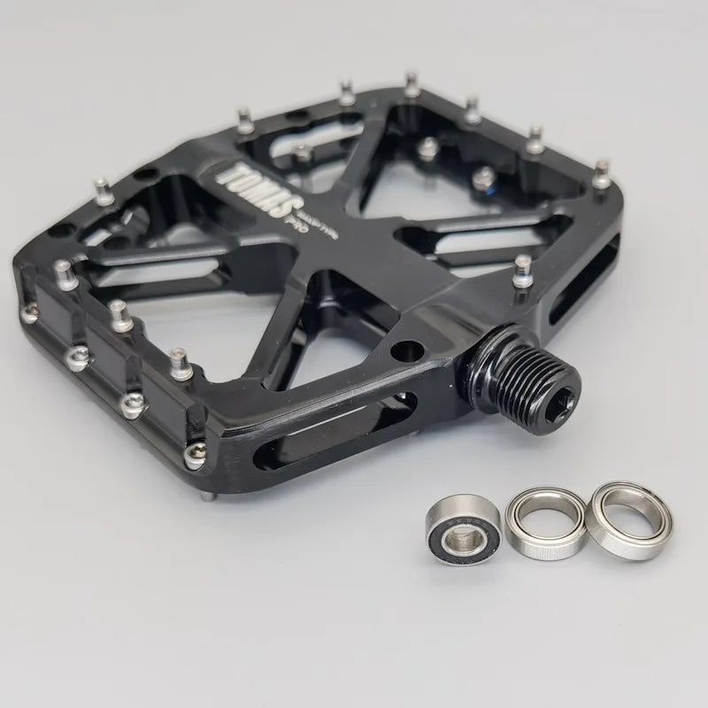 2024 new wide polished bicycle pedals Road Bicycle 3 Bearings Pedal  Mountain Bike Cycling Anti-slip Pedal