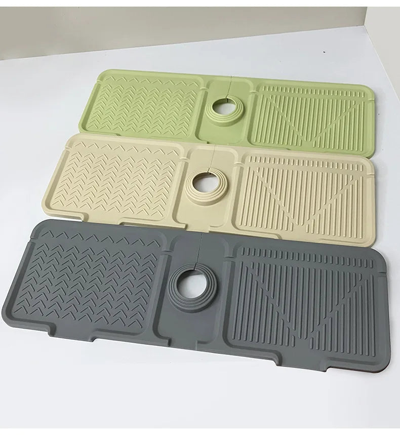 Kitchen Tools Silicone Faucet Drain Pad Slope Drain Pad Storage Pad Foldable Wash Table Waterproof Pad