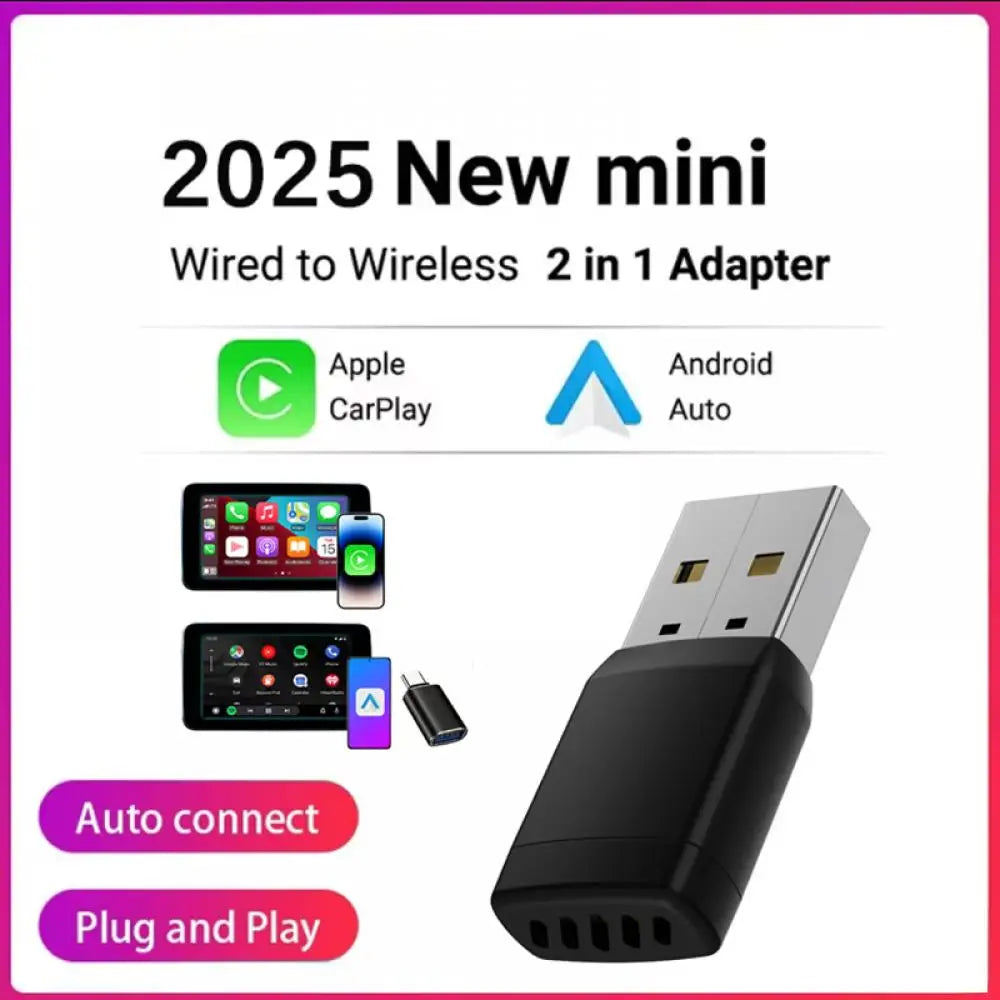 Wireless Adapter Smart Wireless CarPlay Android Auto USB Dongle WiFi Bluetooth Auto Connection OTA Upgrade für Original-Autos
