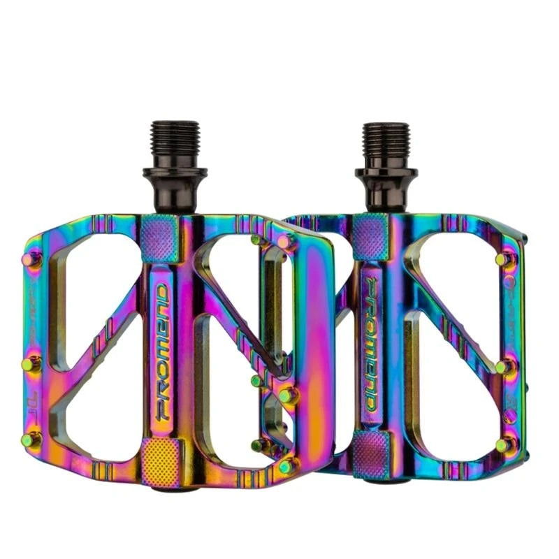 E56D 1 Pair Road Mountain Bike Ultralight Non-slip Flat Pedals Aluminum Alloy 3 Sealed Bearings Pedal for MTB