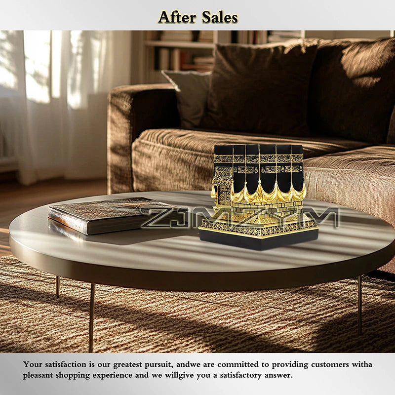 Kaaba Replica Model Islamic Muslim Turkish Ramadan Eid Islamic Gifts Home Decorations Imitation Metal Decoration