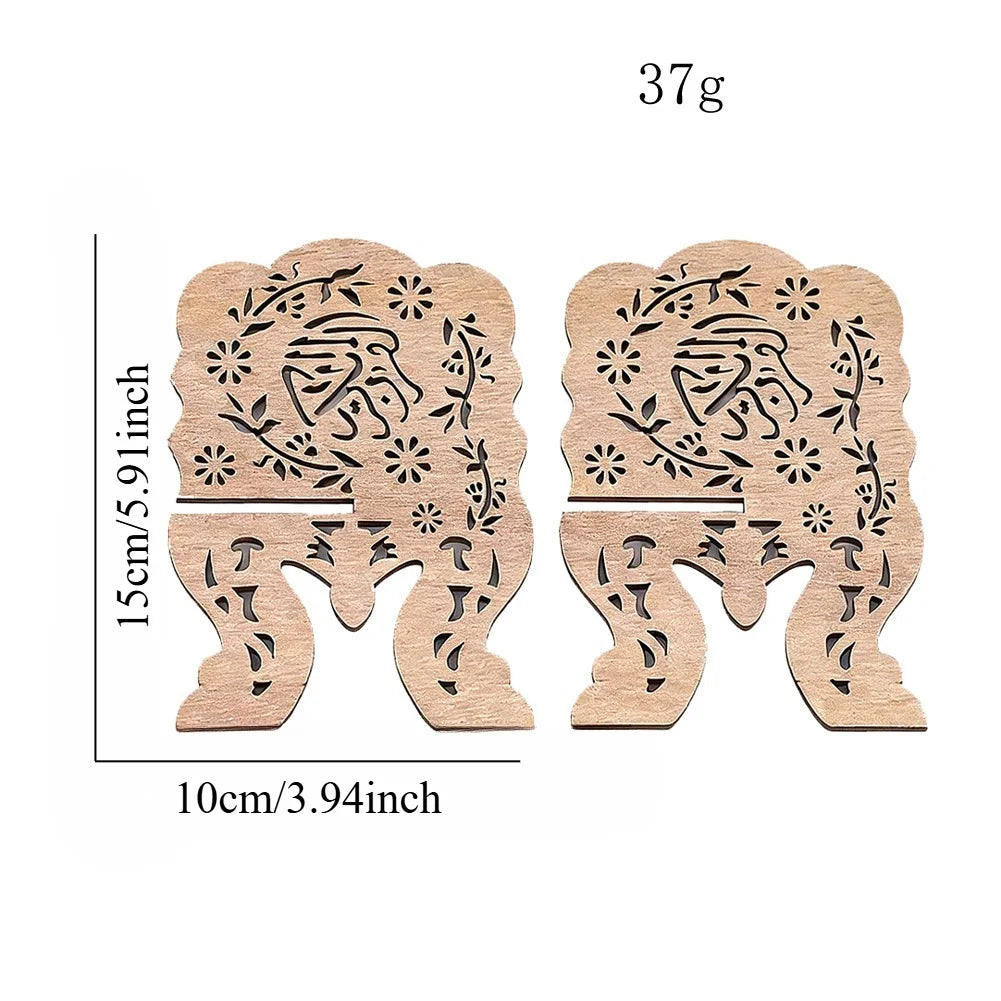 Wooden Islamic Middle Eastern Foldable Quran Stand Ramadan Muslim Eid DIY Home Storage Display Reading Prayer Table Decoration