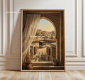 Islamic Medina Arch Canvas Prints Mosque Architecture Mediterranean Olive Tree Lemon Wall Art Posters for Modern Home Decor Gift