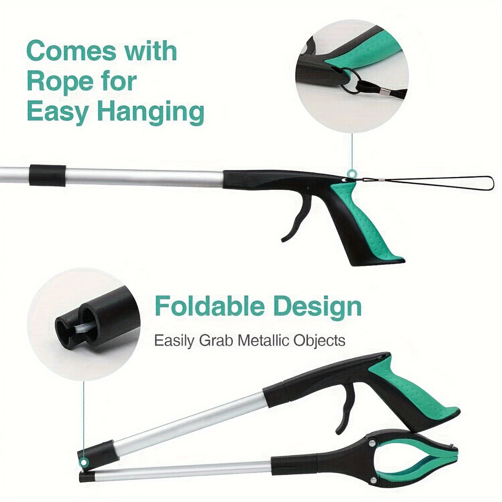 Long handle foldable garbage clip, multifunctional environmental sanitation garbage collector, compact and portable sanitary gar