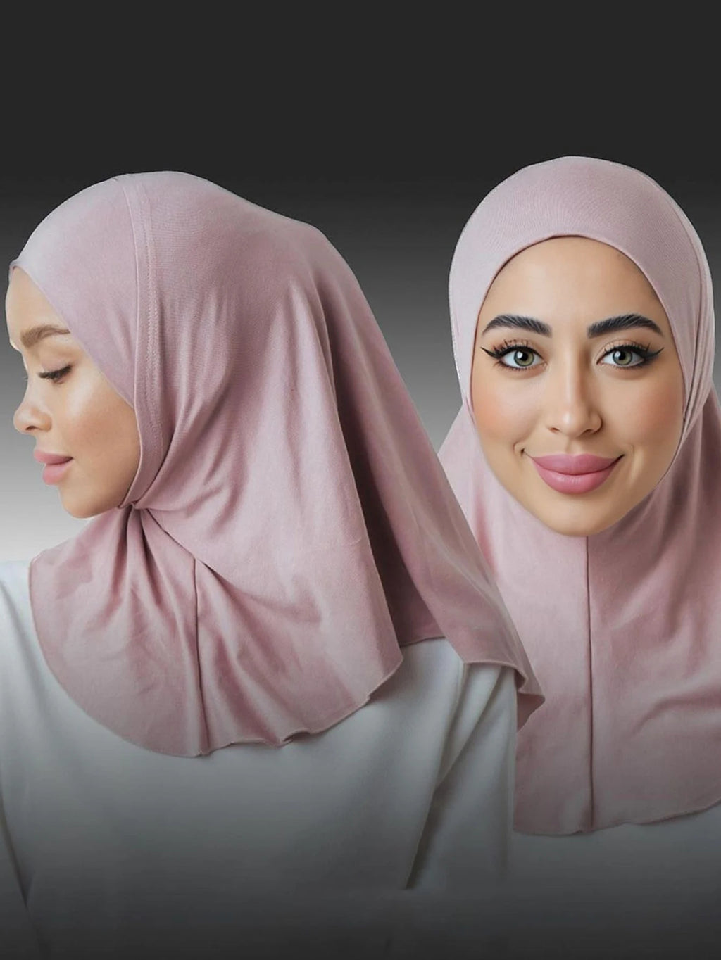 Islamic Full Cover Underscarf Stretch Turban Cap Hijab Bonnet Ready to Wear Snap Fastener Instant Hijab for Muslim Women