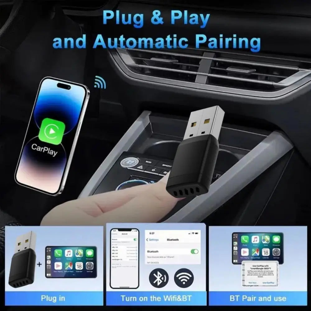 Wireless Adapter Smart Wireless CarPlay Android Auto USB Dongle WiFi Bluetooth Auto Connection OTA Upgrade für Original-Autos