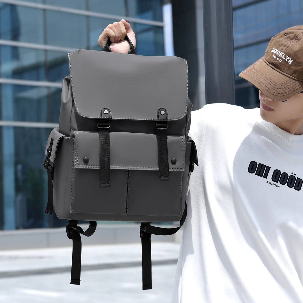 Leichter 15,6-Zoll-Laptop-Rucksack, wasserdicht, multifunktional, Reise-, Wander-, Schulrucksack, Mochila für Herren, Business, mit mehreren Taschen