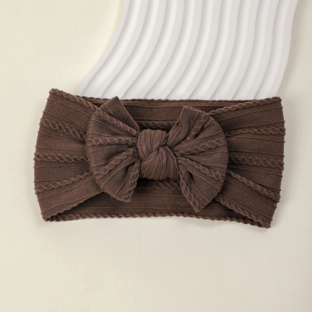 1Pcs Newborn Baby Headband For Girls Elastic Knit Children Turban Baby Bows Soft Nylon Kids Headwear Hair Accessories 32 Colors