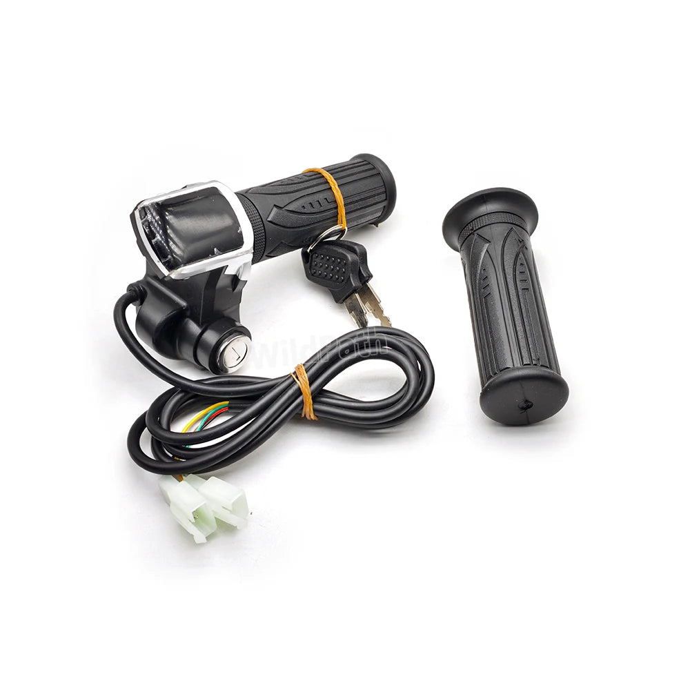 24V 36V 48V 250W 350W 500W 1000W Electric Bike Accessories Motor Brushed Controller Throttle Twist Grip with Reflective Stickers