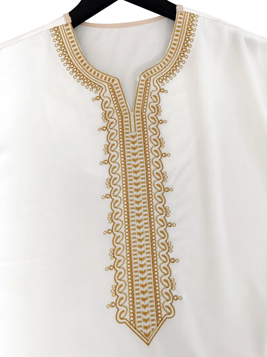 2026 Ethnischer Stil Muslimische Kleidung Eid Nahost-Robe Herren Thobe Arabischer Islamischer Kaftan mit Tasche Lose Lässige Bestickte Abayas