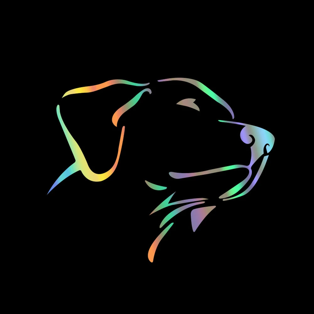 14x12cm Labrador Auto reflektierende Aufkleber Auto Vinyl Film niedlichen Hund Aufkleber für Fahrzeug fenster Motorrad Laptop Auto Zubehör