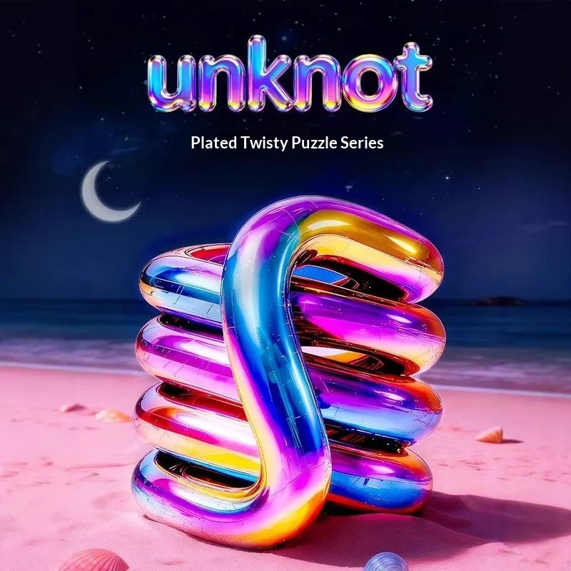 Unknot Electroplated Tangle Fidget Toy Temperature Sensitive Color Changing Luminous Stress Relief Focus Aid For Adults Office