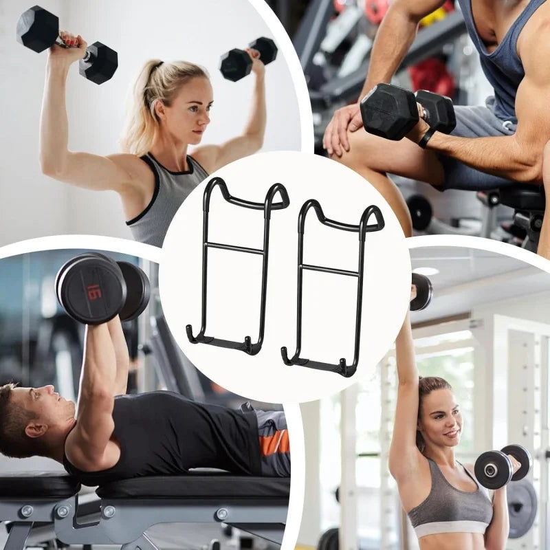 2-Pack Dumbbell Spotter Hooks, 250 lbs Load Capacity Heavy Duty Dumbbell Hooks for Dumbbell Bench Press, Chest & Shoulder Workou