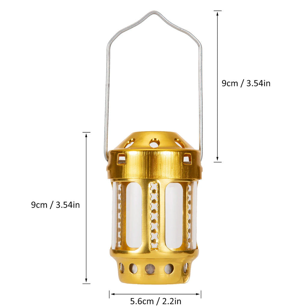 Candle Lantern Mini Bright Aluminium Alloy Brass Night Fishing Hanging Candle Lamp Outdoor Camping Angling Candle Lamp