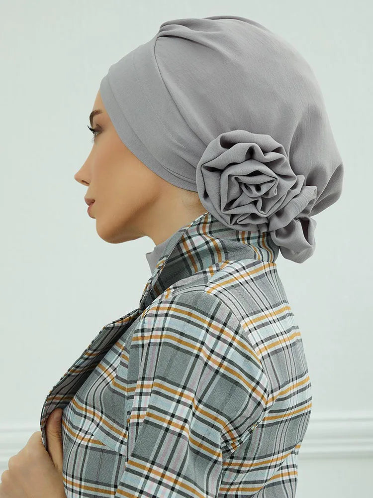 Islamische Hut Hijabs für Frau trend ige Blume Kopftuch Unter kappe Motorhaube Frauen muslimischen Turban Hut Damen Kopf wickel Bandana Schädel kappe