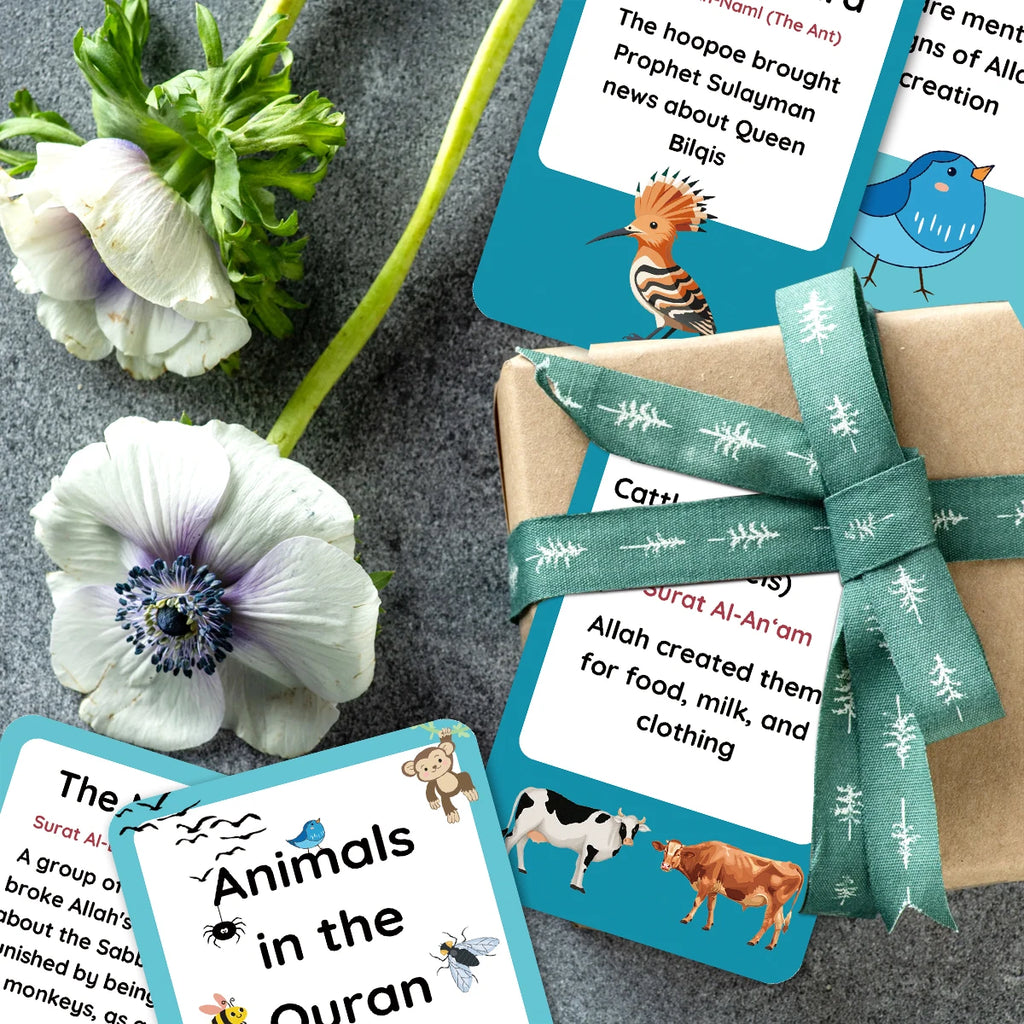 31pcs Islamic Animal Flashcards For Discover Quran Creatures,Arabic Language Learning Materials,For Ramadan Gift,Muslim Learning