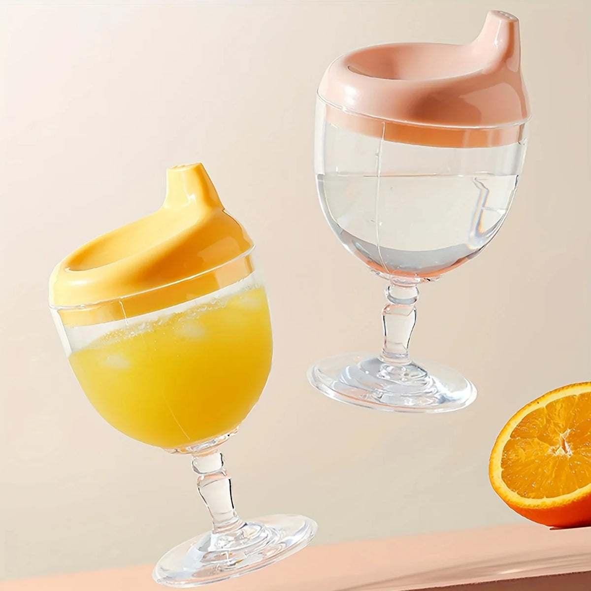 1pc Fun Party Cup for Kids,Cheerful Baby Wine Sippy Cup,Juice Milk Water Training Cup,Plastic Goblet Chalices for Birthday Party