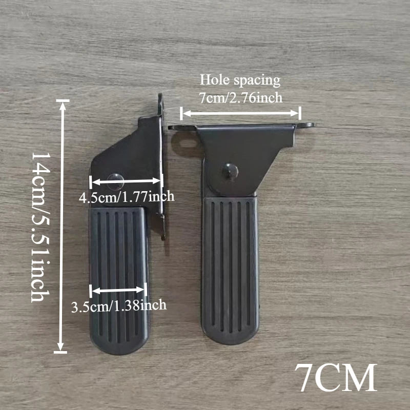 1 Pair Foldable Front Foot Pedals for Yadi Aima Harley U1 E-Bike Lightweight Aluminum Alloy Anti-Slip Cycling Pedals Accessories