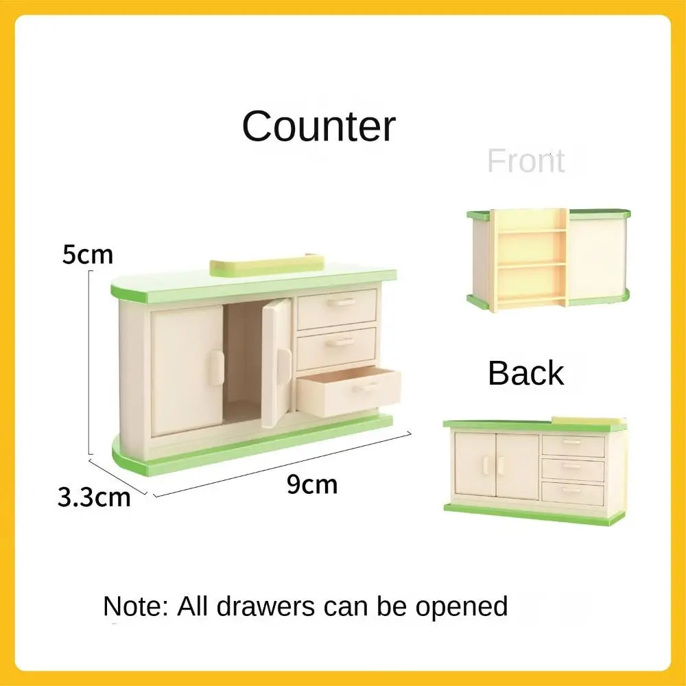 1:12 Dollhouse Miniature Furniture Accessories ABS Sofa Floor Lamp Shelf Kettle Doll House Bedroom Kitchen Furniture Model