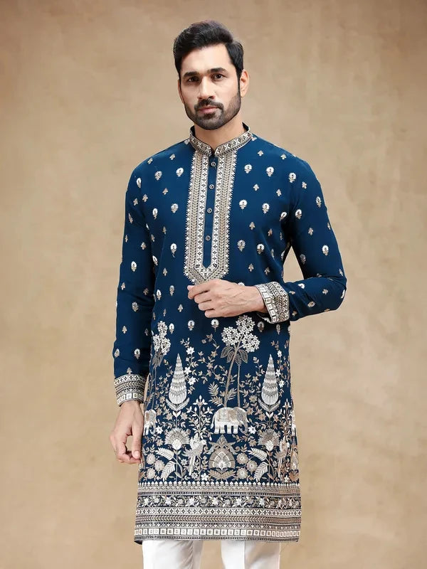 Men Islamic Arabian Patchwork Striped Embroidery Eid Muslim Long Robe Jubba Casual Thobe Men Muslim Islamic Men Robe