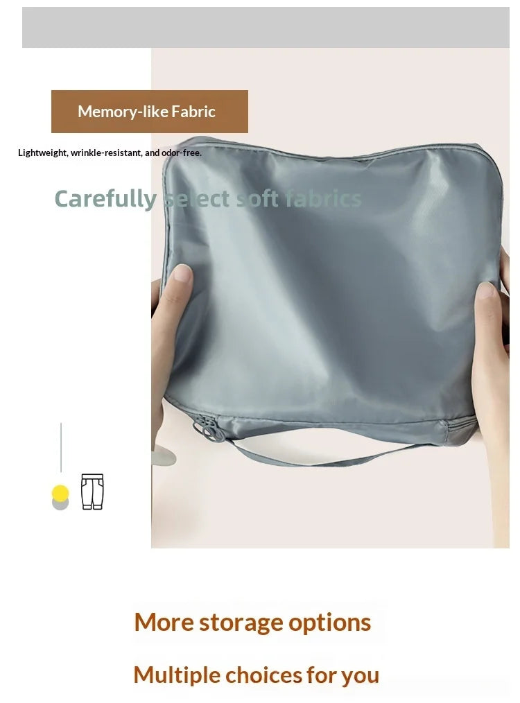travel Packing Cubes Organizer, Lightweight Luggage Bags with Zipper for Suitcase Clothes Compression, Portable Storage Bag Set