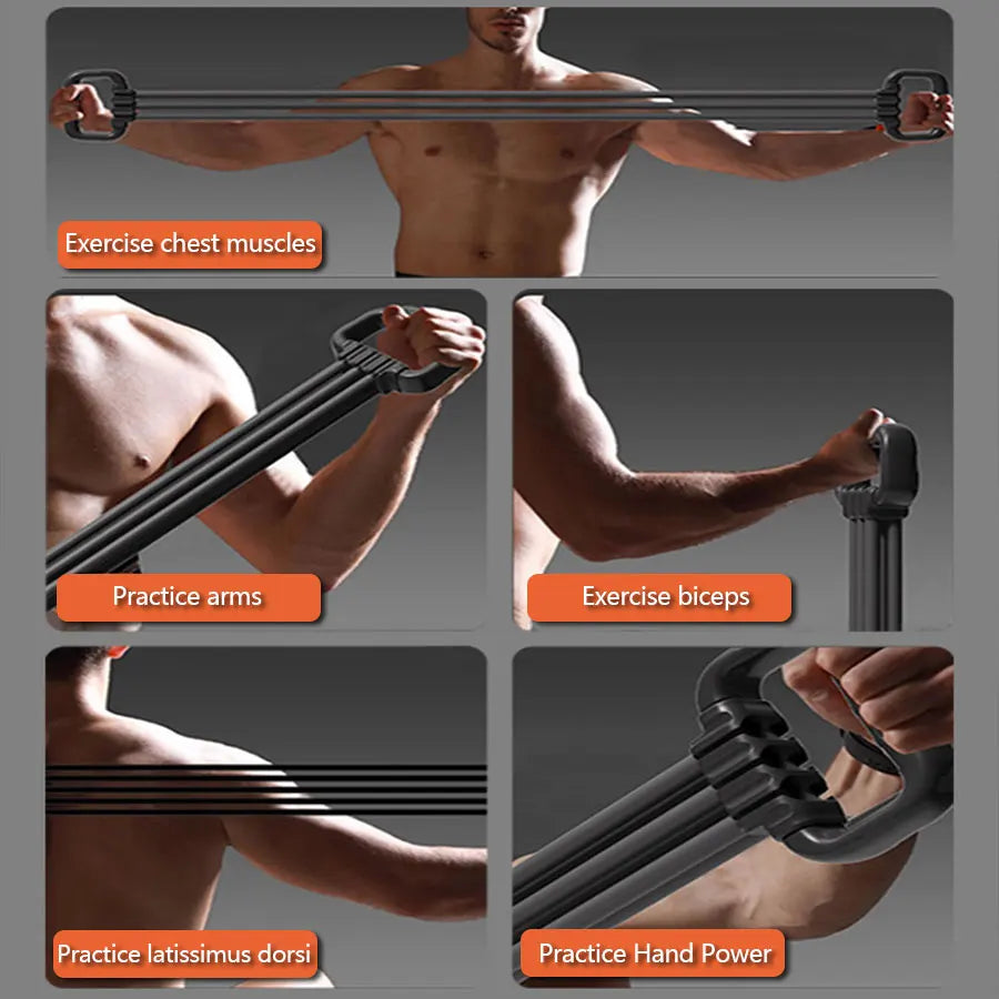 Adjustable Shoulder, Back, and Chest Muscle Trainer with Multi Functional Fitness High Elasticity Arm Stretching Elastic Rope