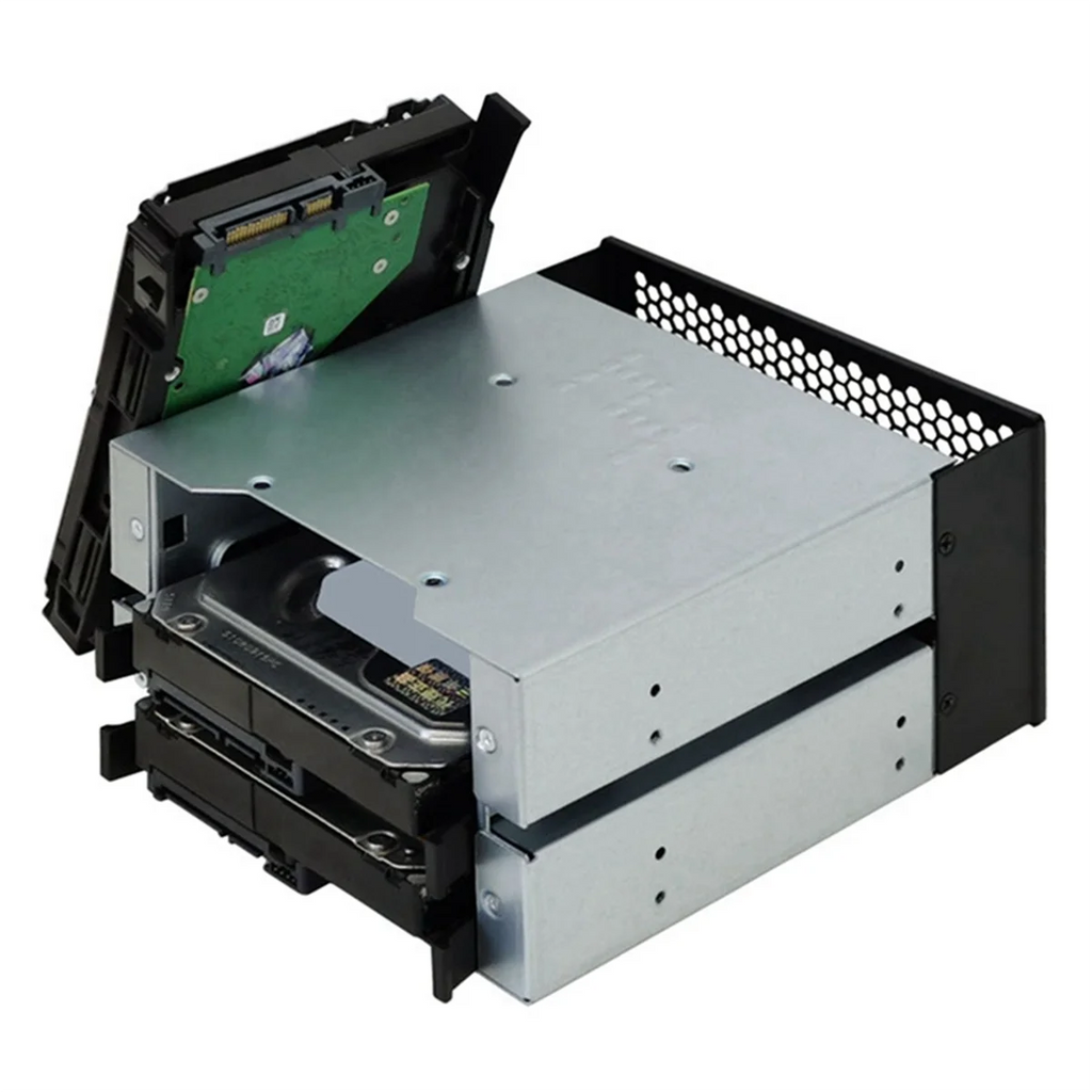 3,5 Zoll HDD Cage Rack Hard Driver Tray Festplattenkäfig unterstützt 3 HDD-Festplatten