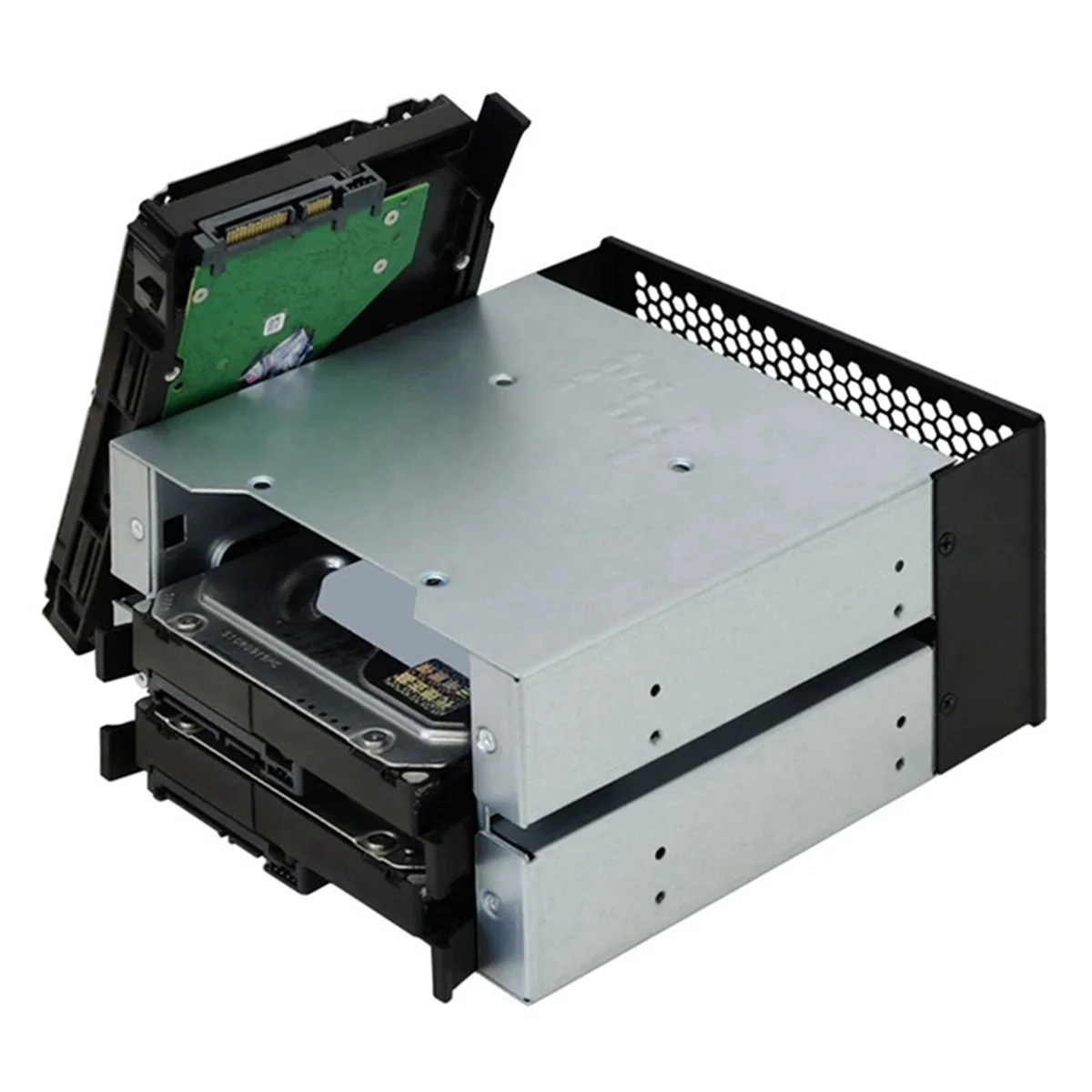 3,5 Zoll HDD Cage Rack Hard Driver Tray Festplattenkäfig unterstützt 3 HDD-Festplatten