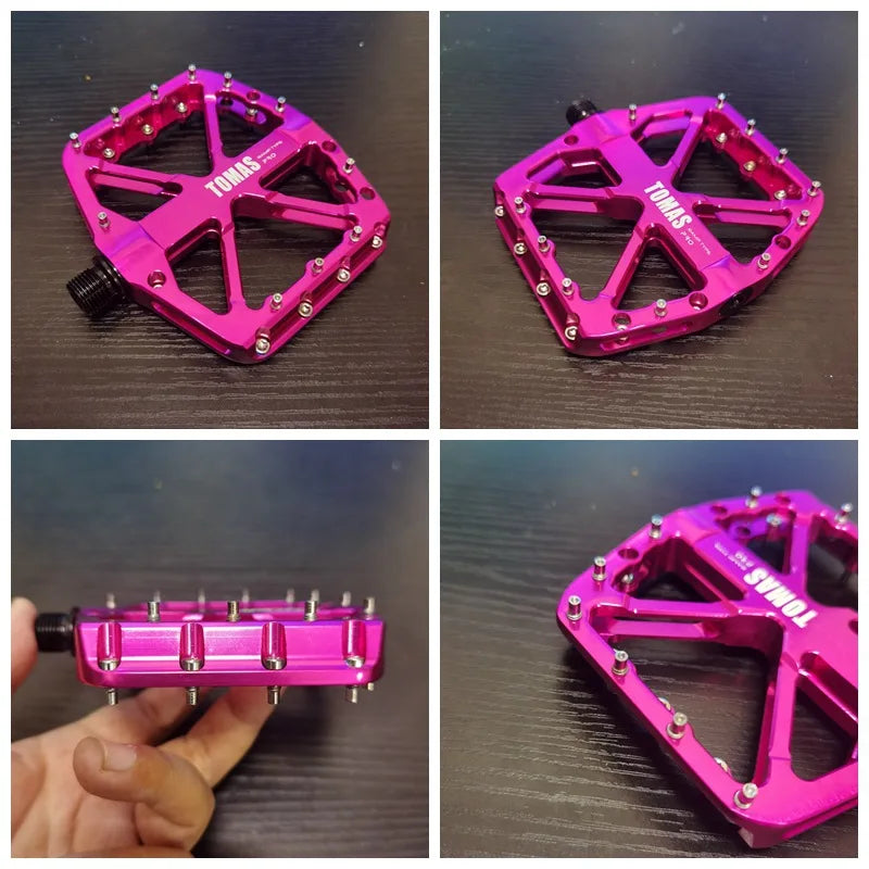 2024 new wide polished bicycle pedals Road Bicycle 3 Bearings Pedal  Mountain Bike Cycling Anti-slip Pedal