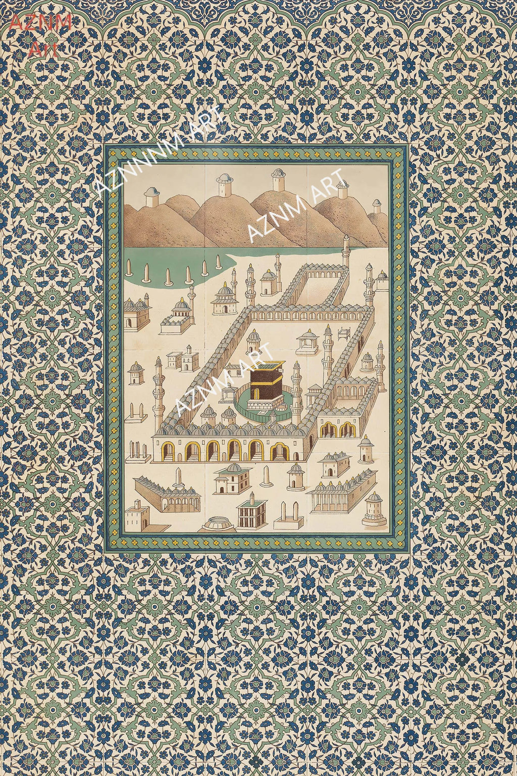 Masjid An-Nabawi Masjid Al Haram Masjid Al Aqsa Poster Canvas Painting Print Islamic Wall Art Muslim for Living Room Home Decor