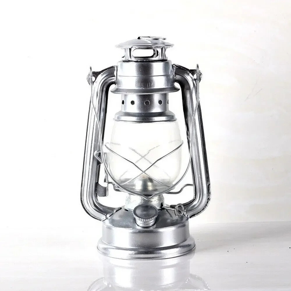 1PC Retro Lantern Home Table Decoration Lamp Outdoor Picnic Hand-Held Lights Metal Hurricane Oil for Dinner Decoration Lamps