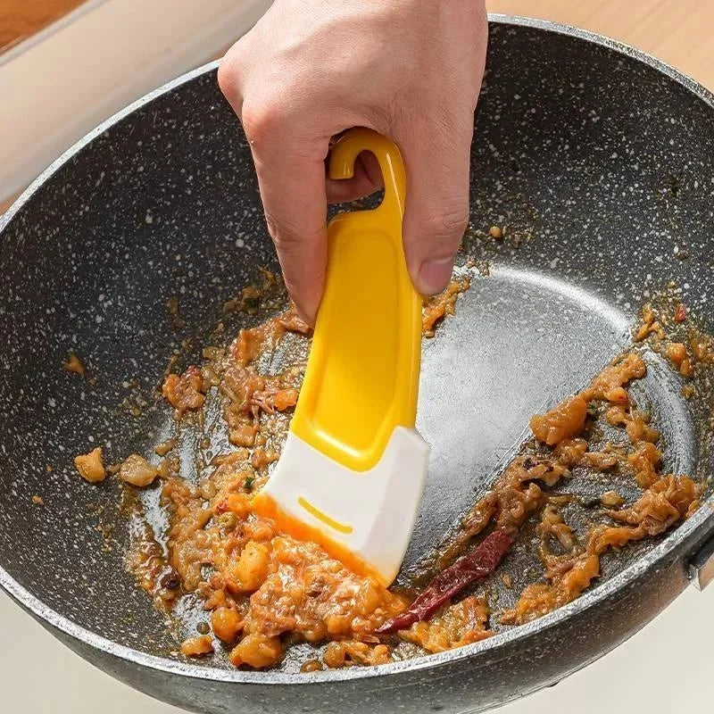 Multifunctional Soft Blade Kitchen Scraper Spatula Pot Pan Dish Cleaning Tool Baking Cooking Cleaner Kitchen Gadget
