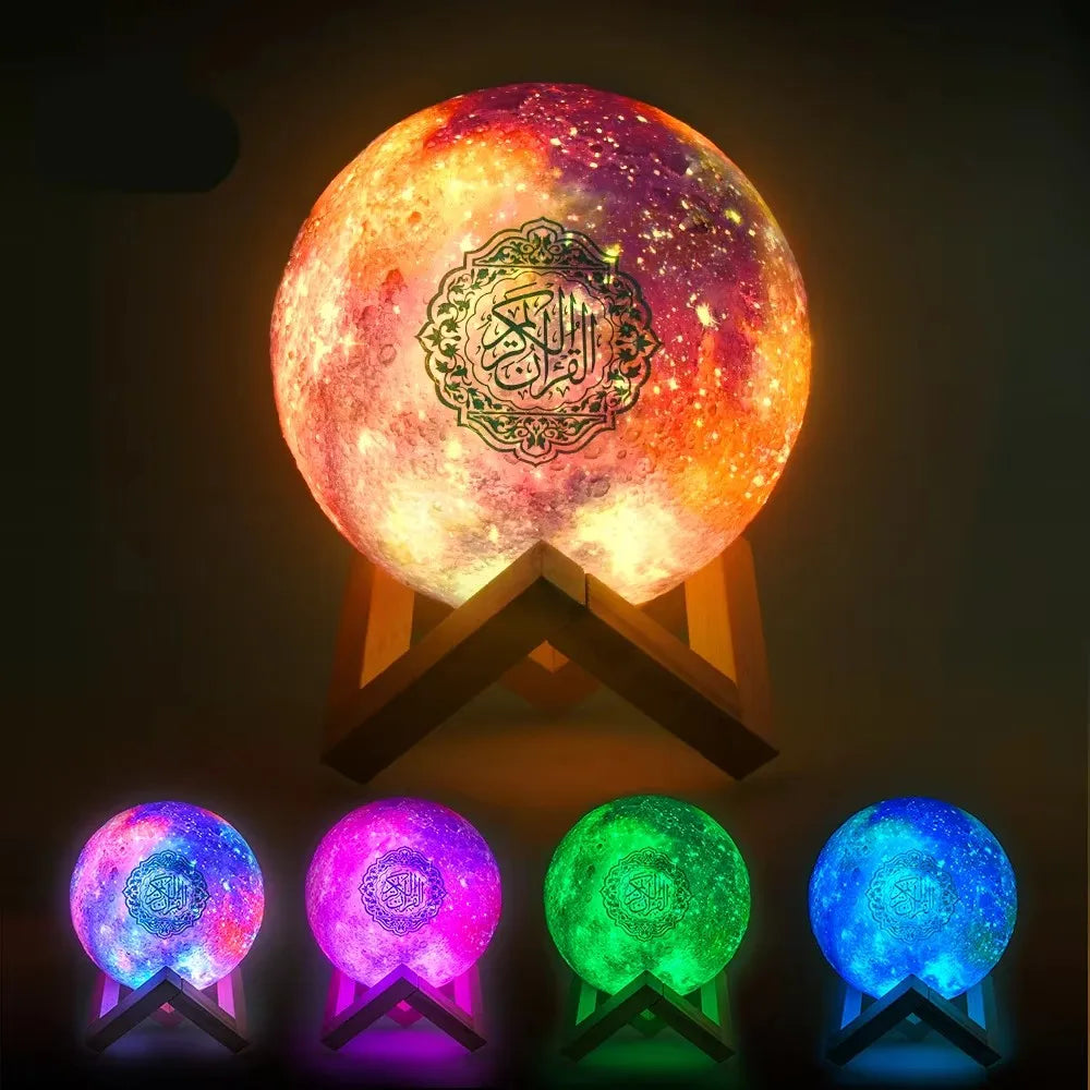Quran Islam Arabic Koran Muslim Ramadan Azan Wireless Portable Bluetooth Speaker Bright Night Light Lamp Holy Islamic Arab Music
