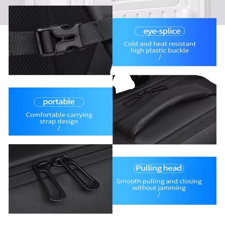 Weixier 16-Zoll-High-End-Rucksack für Herren mit großem Fassungsvermögen, Computertasche, High-End-Business-Tasche, erweiterbarer Rucksack, Hexe, USB