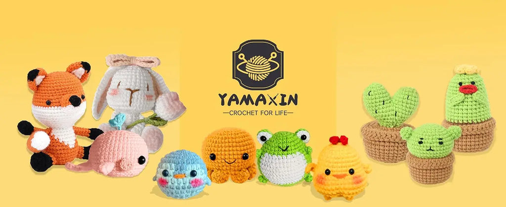 Animal Family Crochet Kit for BeginnersCrochet Starter Kits,DIY Crochet Kit For Beginners,Crocheting Knitting Kit Step-by-Step
